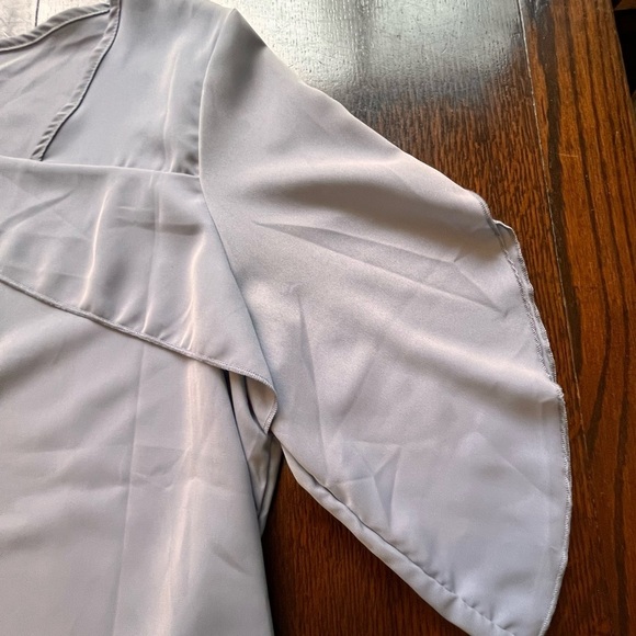 Shein Womens Grey Dress Casual Shirt Sheer Top size XL - Picture 3 of 5